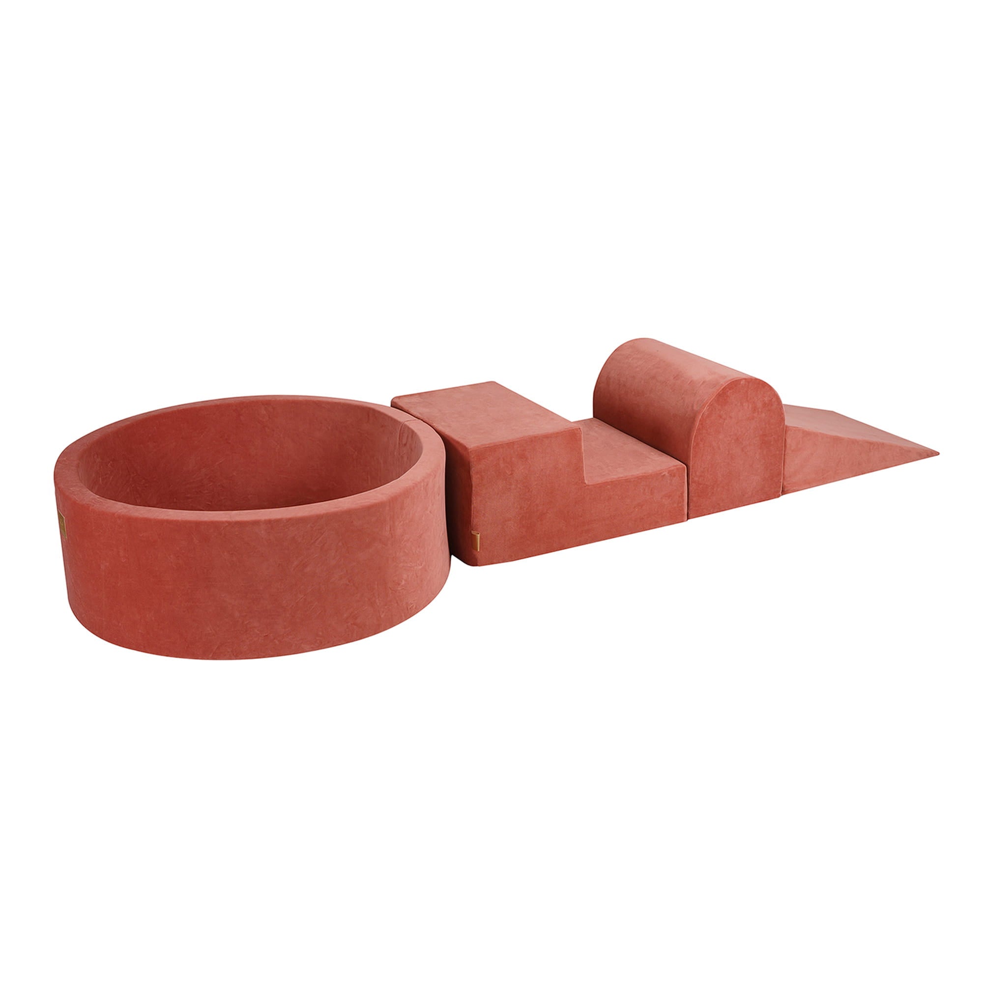 Velvet Kids Foam Climbing Blocks Marsala Red - Baby Soft Play Set