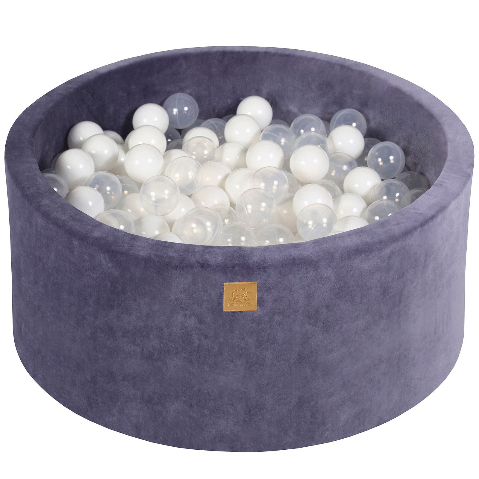Velvet Foam Baby Ball Pit Grey-Blue