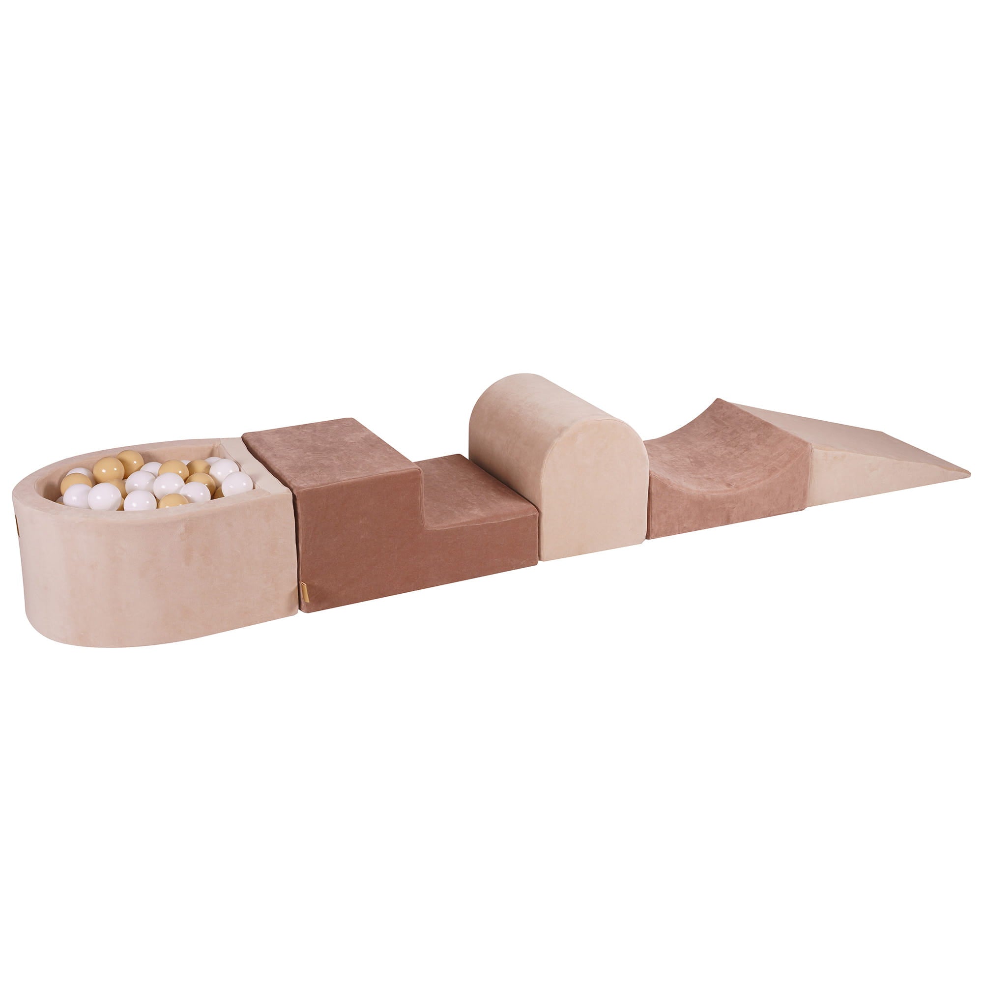 Velvet Kids Foam Climbing Blocks Ecru-Beige - Baby Soft Play Set
