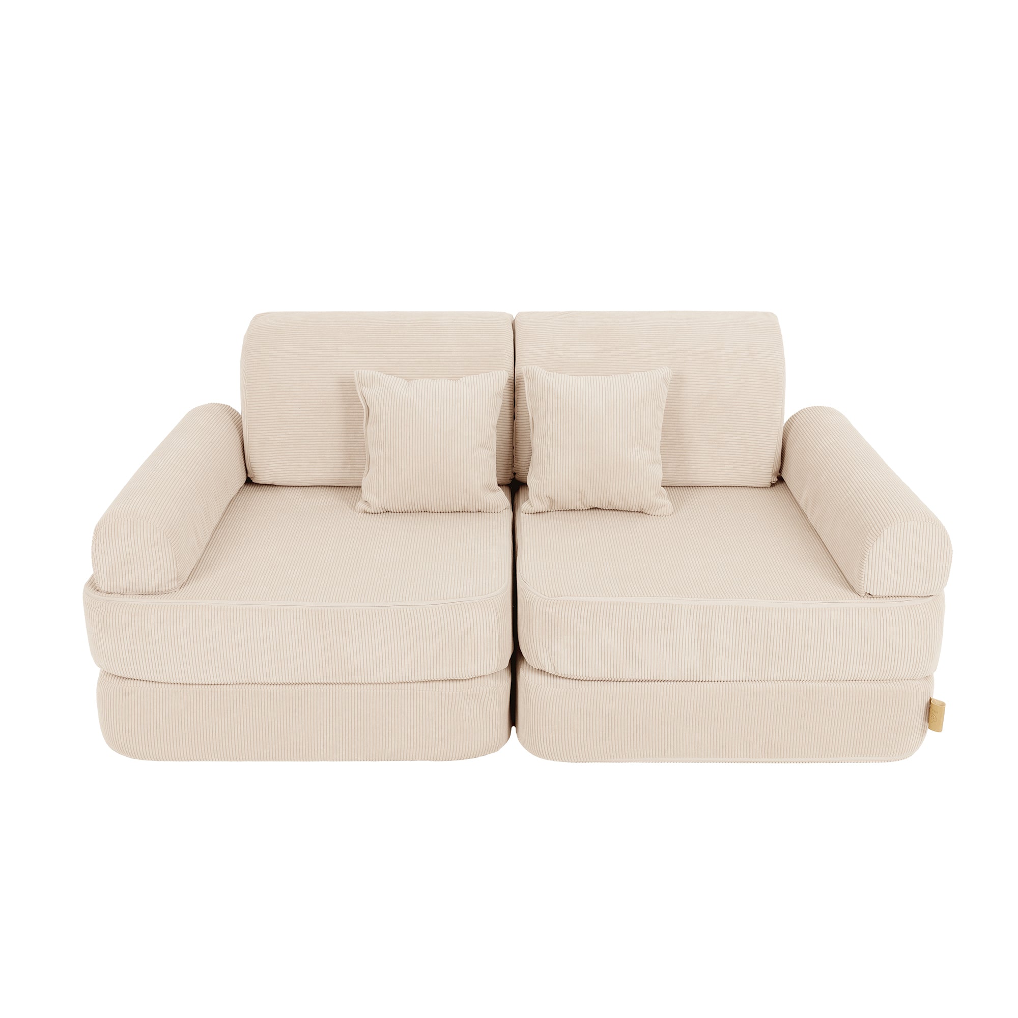 MeowBaby Slimcord Kids Play Sofa | Modular Play Sofa Bed | cream play sofa for kids | play couch cream |