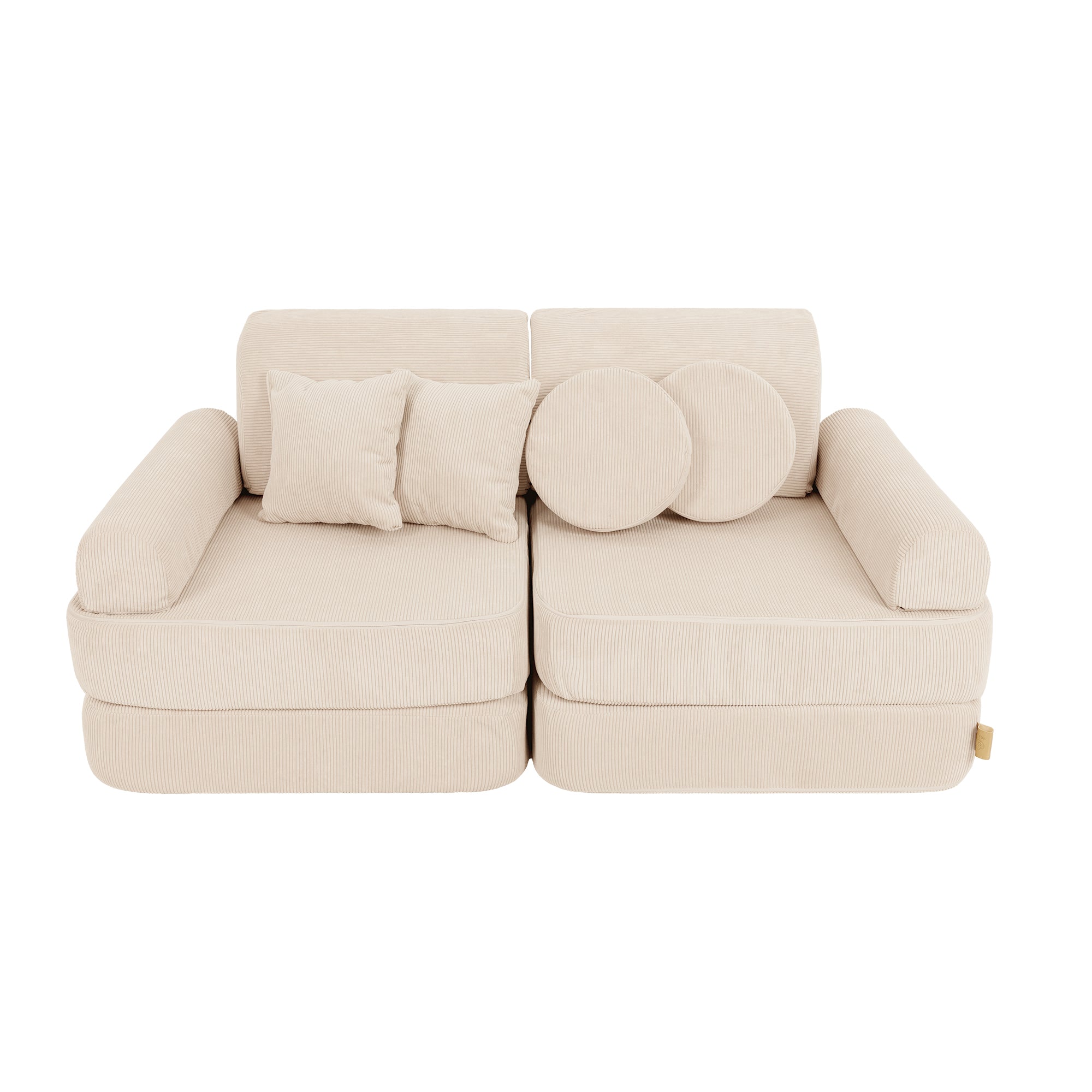 MeowBaby Slimcord Kids Play Sofa | Modular Play Sofa Bed | cream play sofa for kids | play couch |