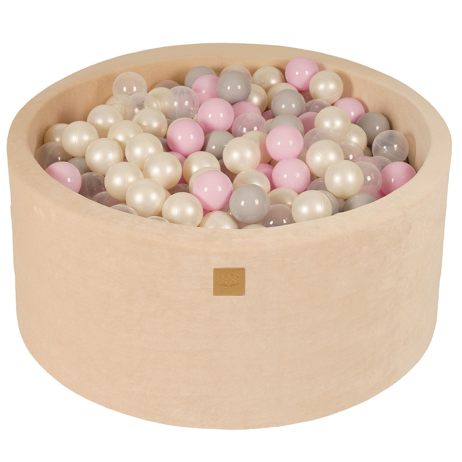 Velvet Foam Baby Ball Pit Ecru