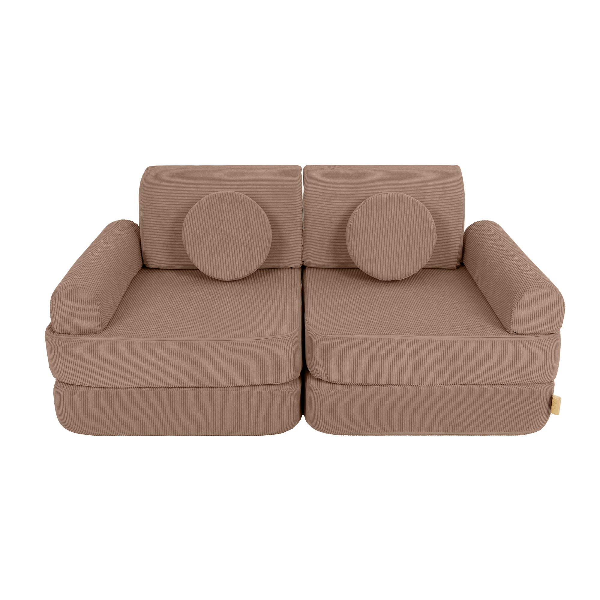 MeowBaby Slimcord Kids Play Sofa | Modular Play Sofa Bed | brown play sofa for kids | play couch |