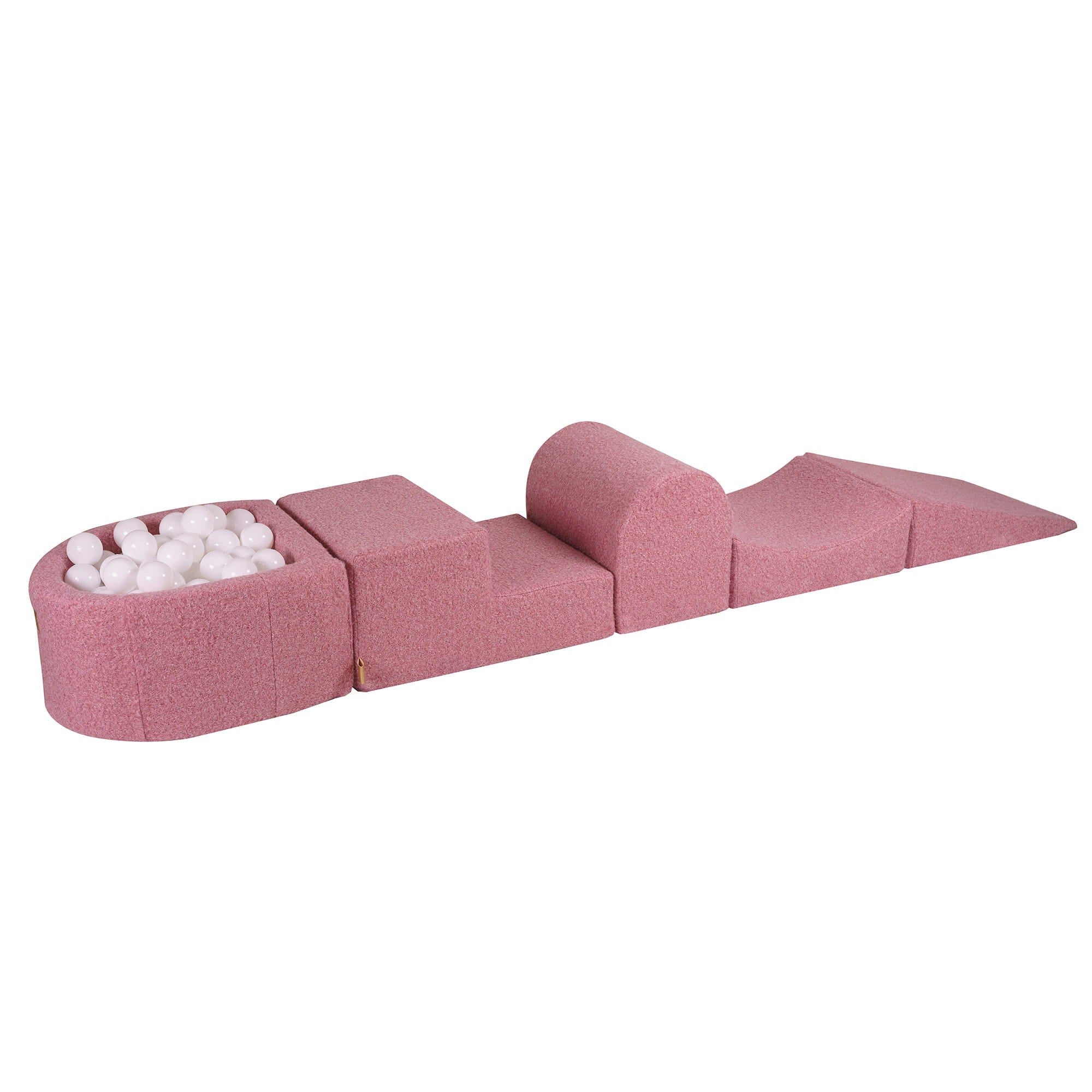 MeowBaby Boucle Kids Foam Climbing Blocks Pink - Baby Soft Play Set