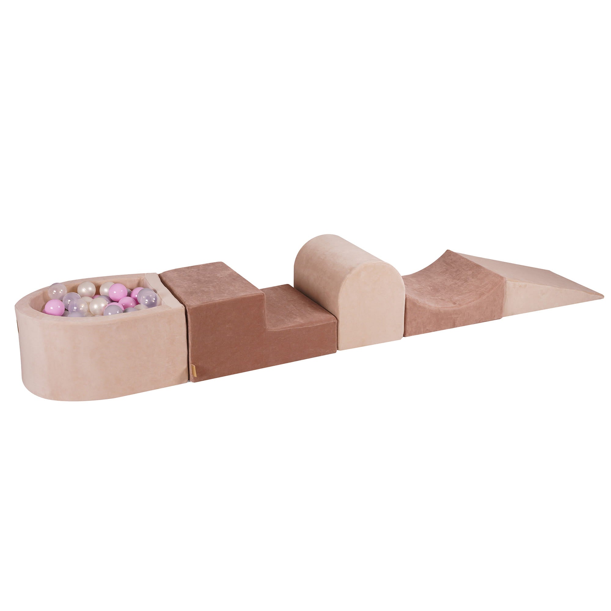 Velvet Kids Foam Climbing Blocks Ecru-Beige - Baby Soft Play Set