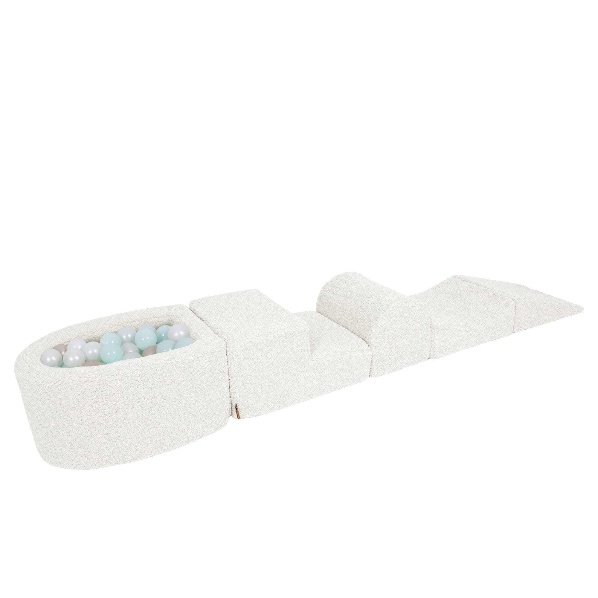 Meowbaby Off White Foam Play Set with Mini Ball Pit – Creative