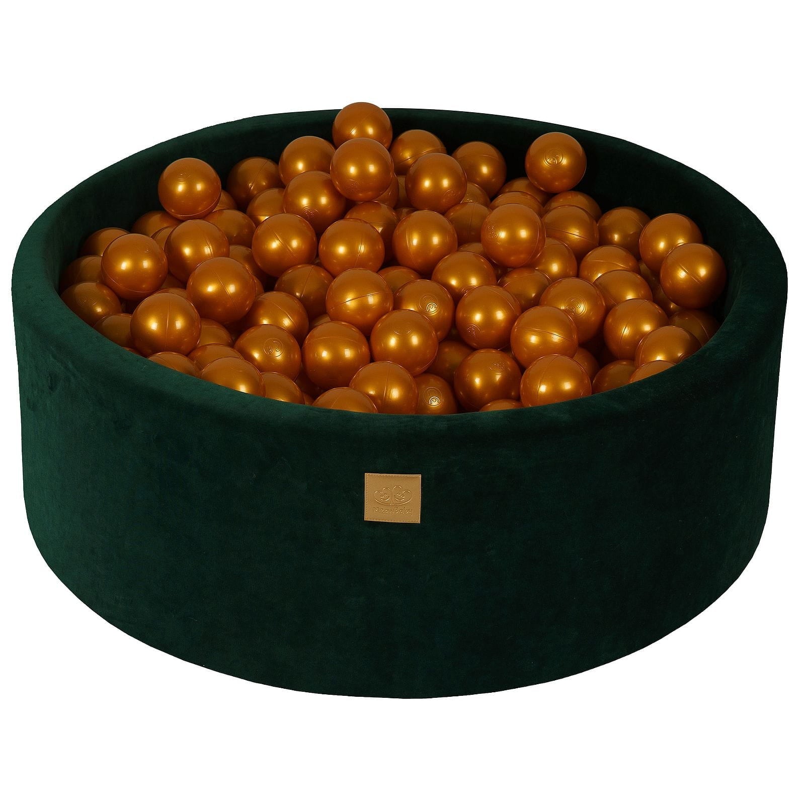 Velvet Foam Baby Ball Pit Dark Green