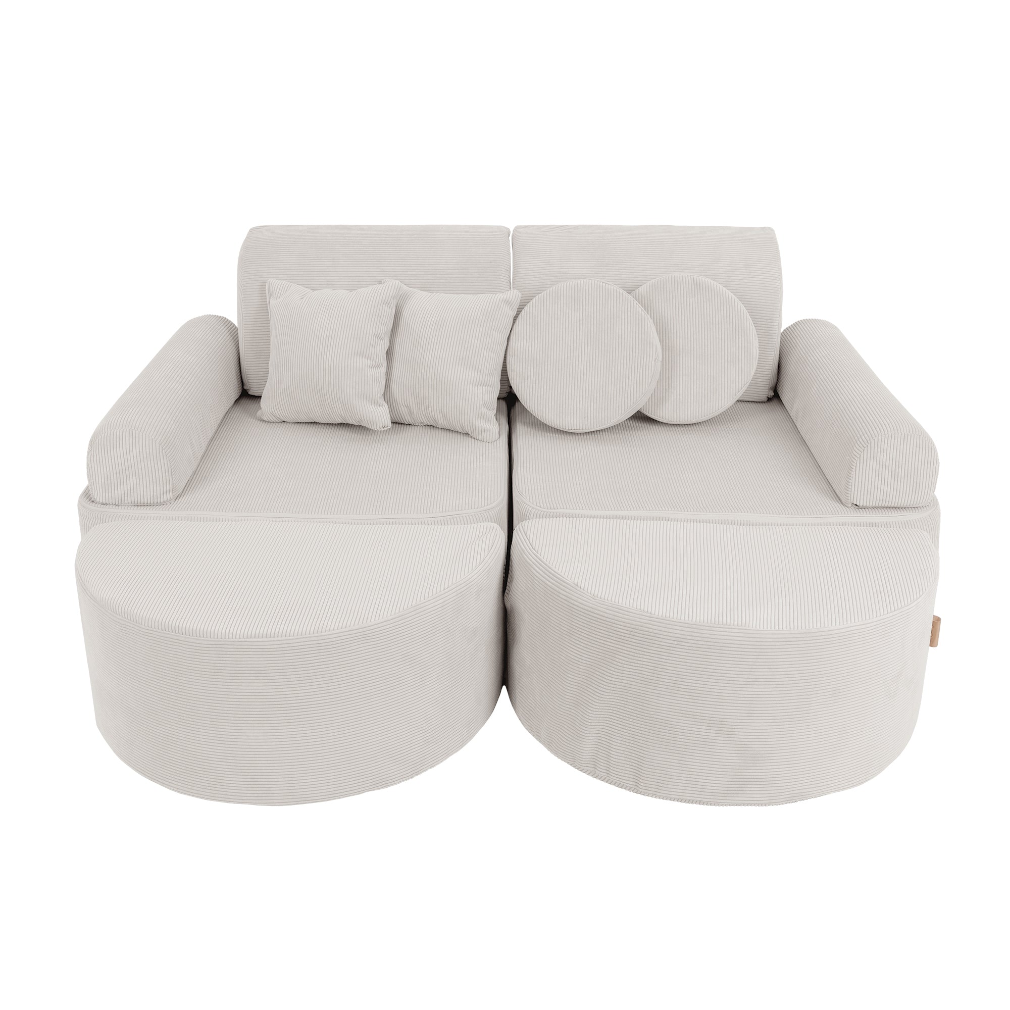 MeowBaby Slimcord Kids Play Sofa | Modular Play Sofa Bed | grey play sofa for kids | play couch |