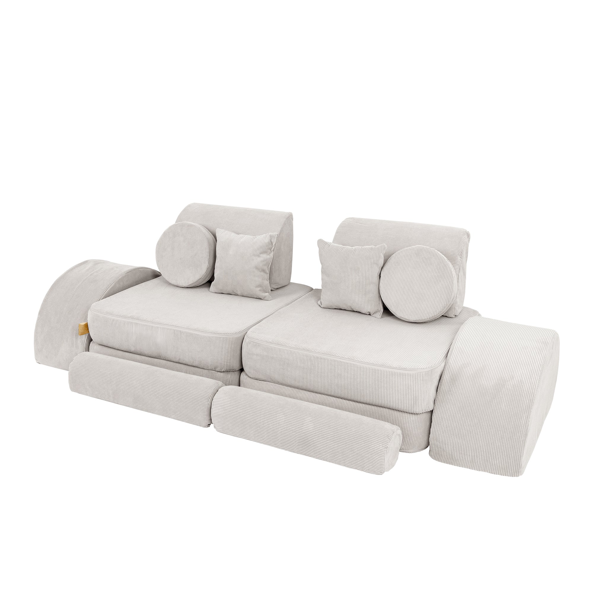 MeowBaby Slimcord Play Sofa Max – Modular Kids Play Sofa Bed | 14 Pieces