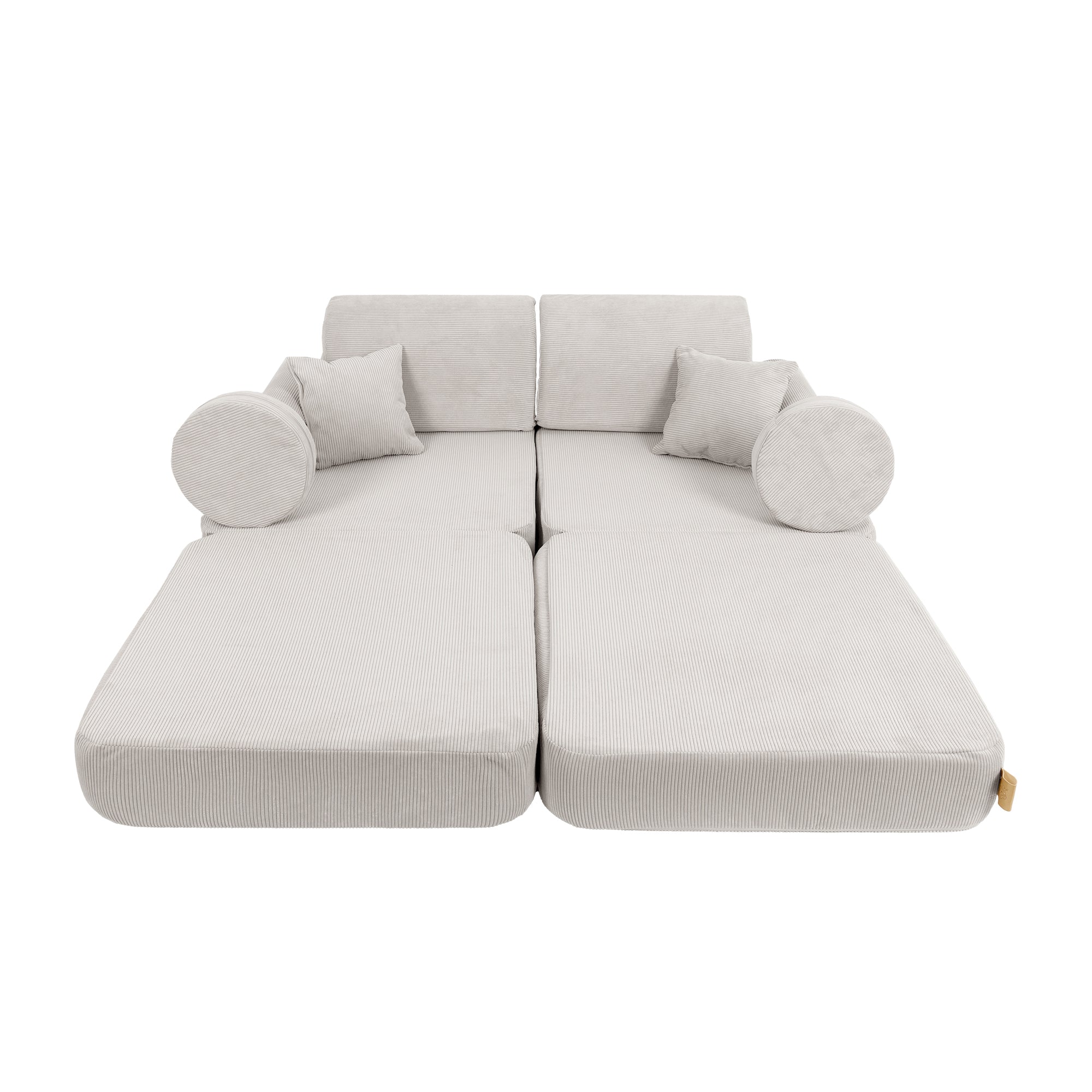 MeowBaby Slimcord Kids Play Sofa | Modular Play Sofa Bed | grey play sofa for kids | play couch |