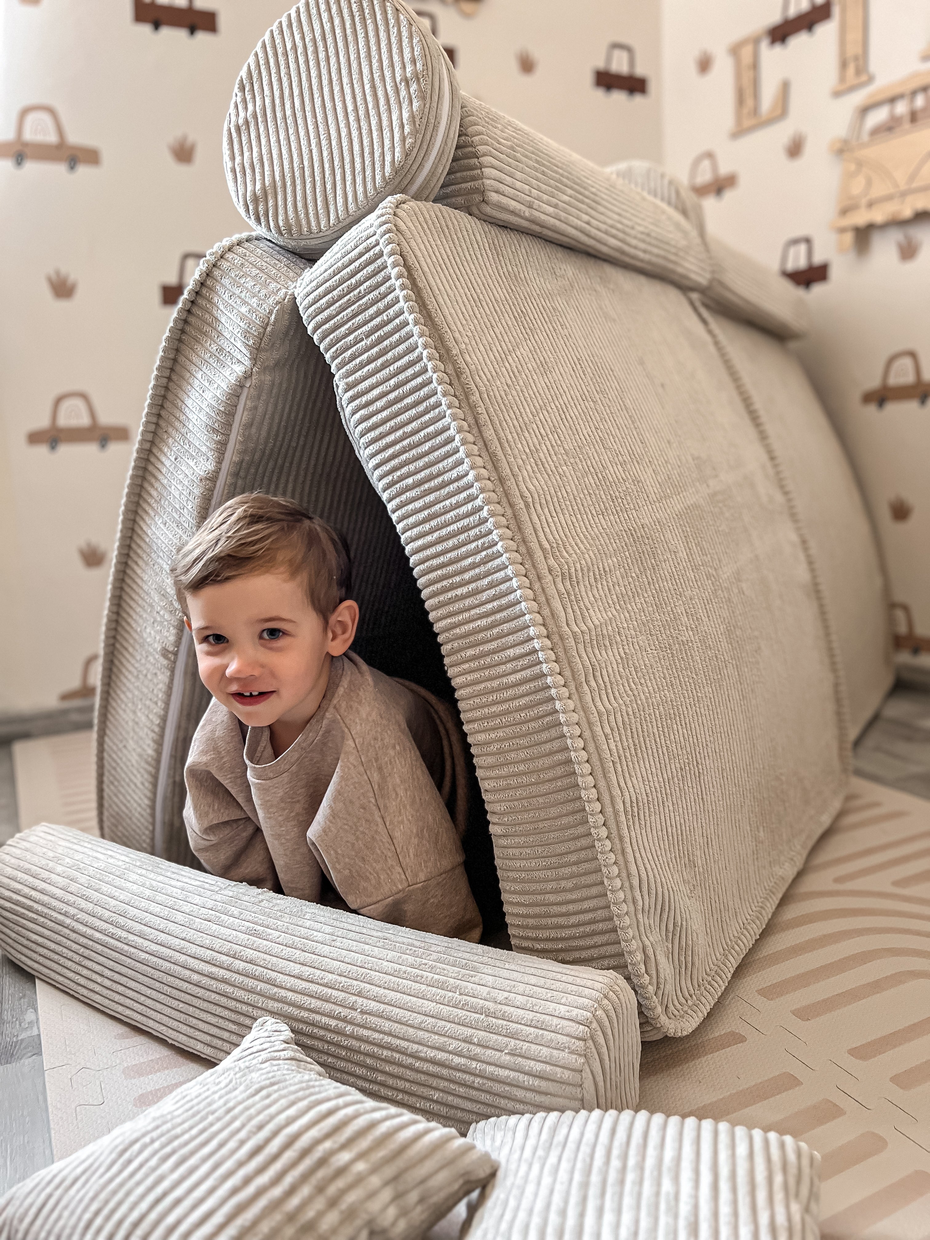 MeowBaby Aesthetic Kids Play Sofa Premium - Modular Play Couch | 12 Pieces
