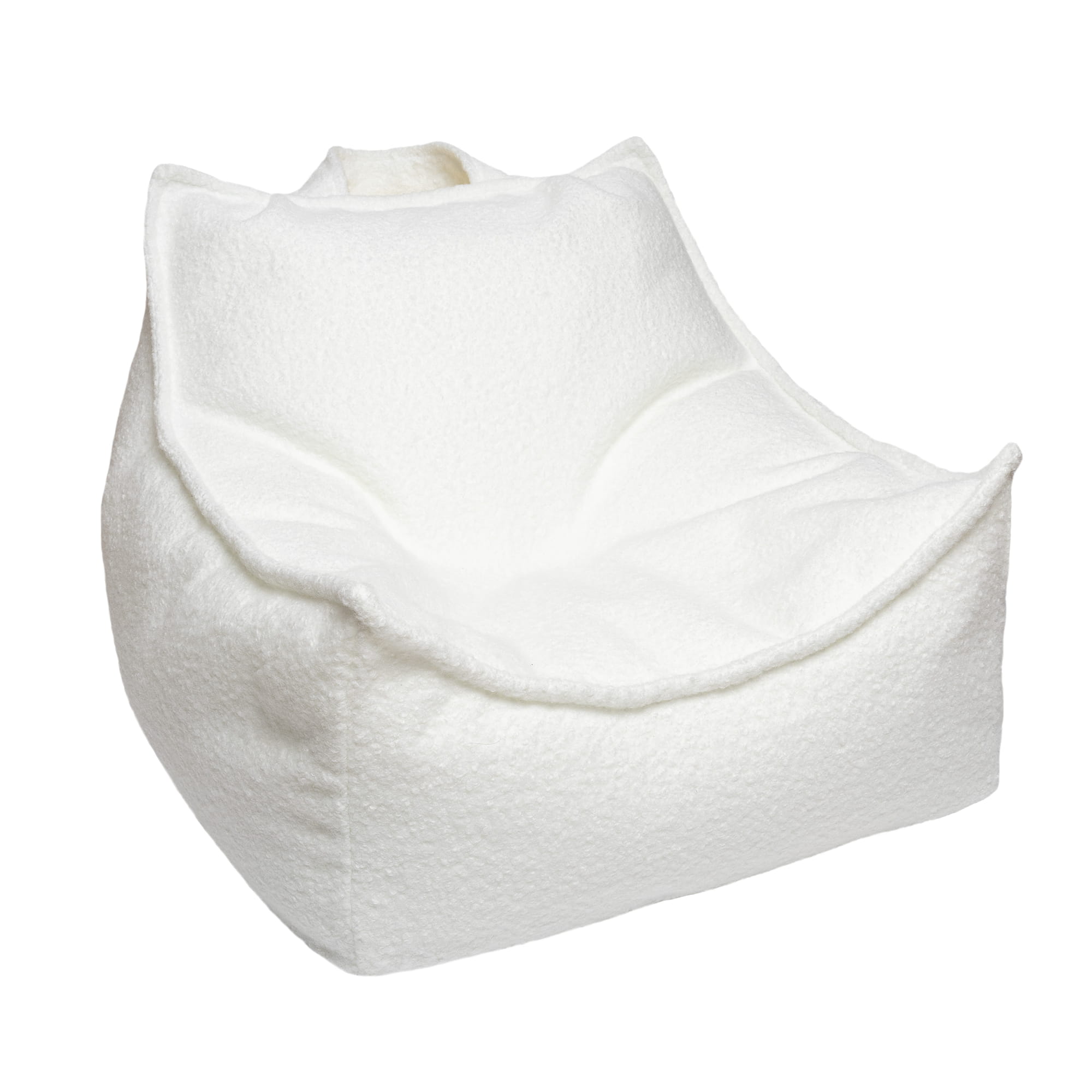 Meowbaby Boucle Sako Bag - Bean Bag for Kids White