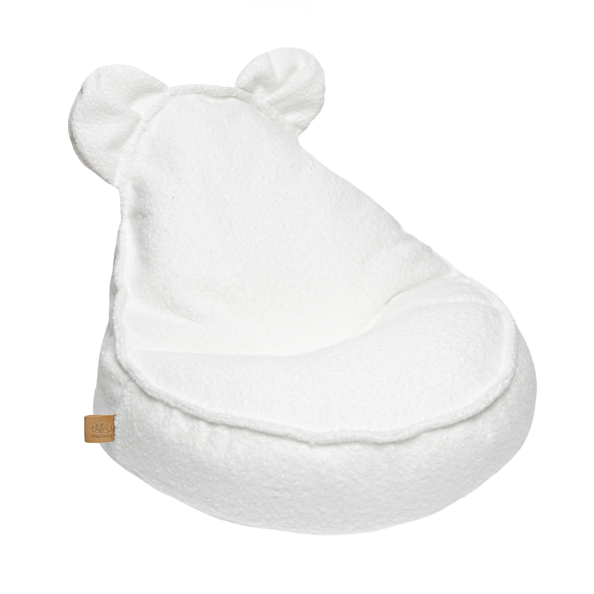 Meowbaby Boucle Sako Bag Teddy - Bean Bag for Kids White
