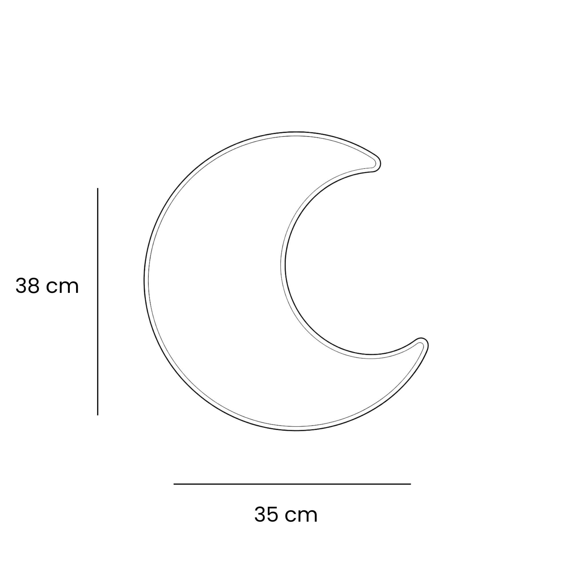 Meowbaby Decorative Pillow for Children Moon – Soft and Stylish | Boucle