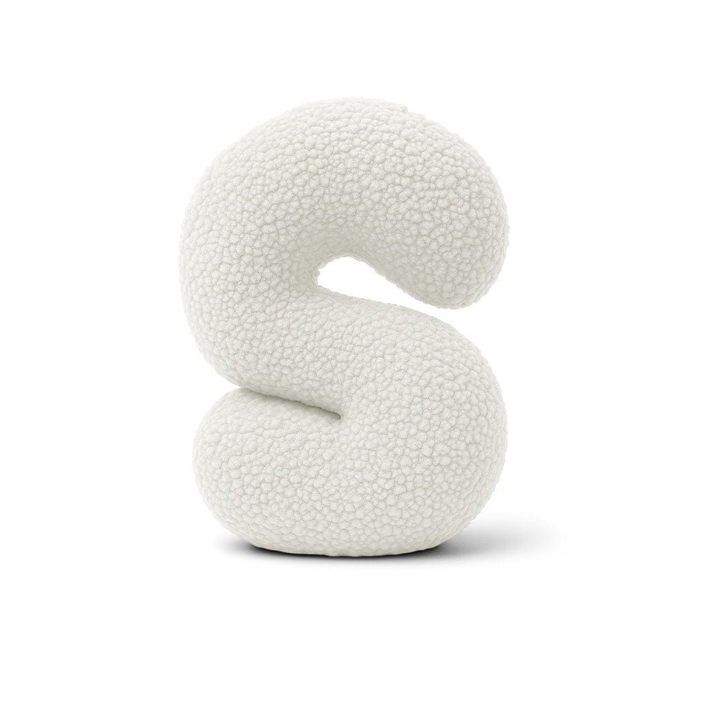 Alphabet Letter Pillow – Off-White | Bearly