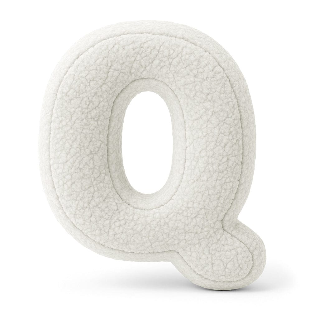 Alphabet Letter Pillow – Off-White | Bearly