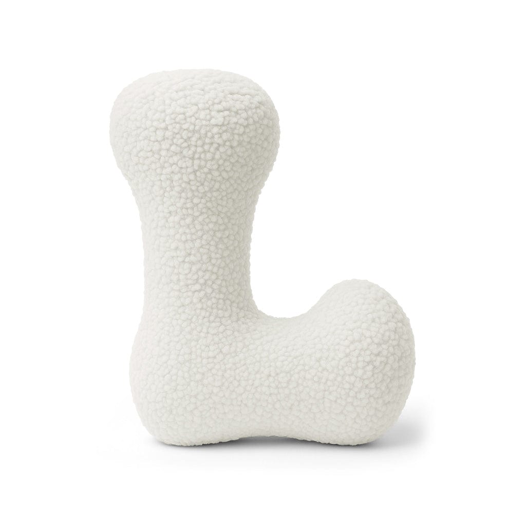 Alphabet Letter Pillow – Off-White | Bearly