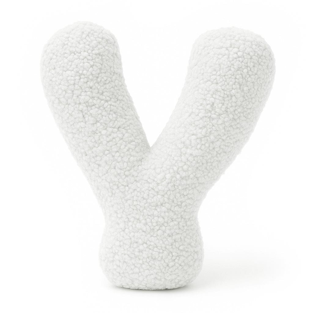 Alphabet Letter Pillow – Off-White | Bearly
