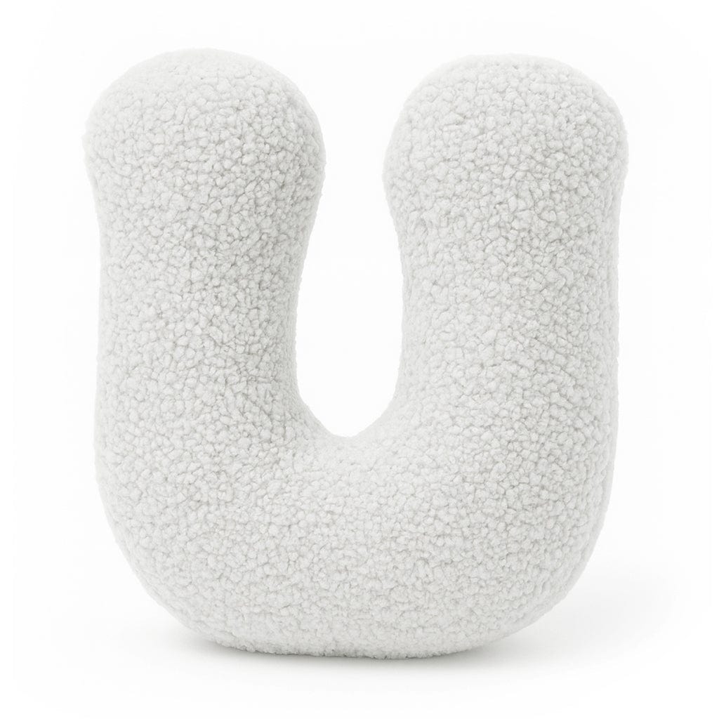 Alphabet Letter Pillow – Off-White | Bearly