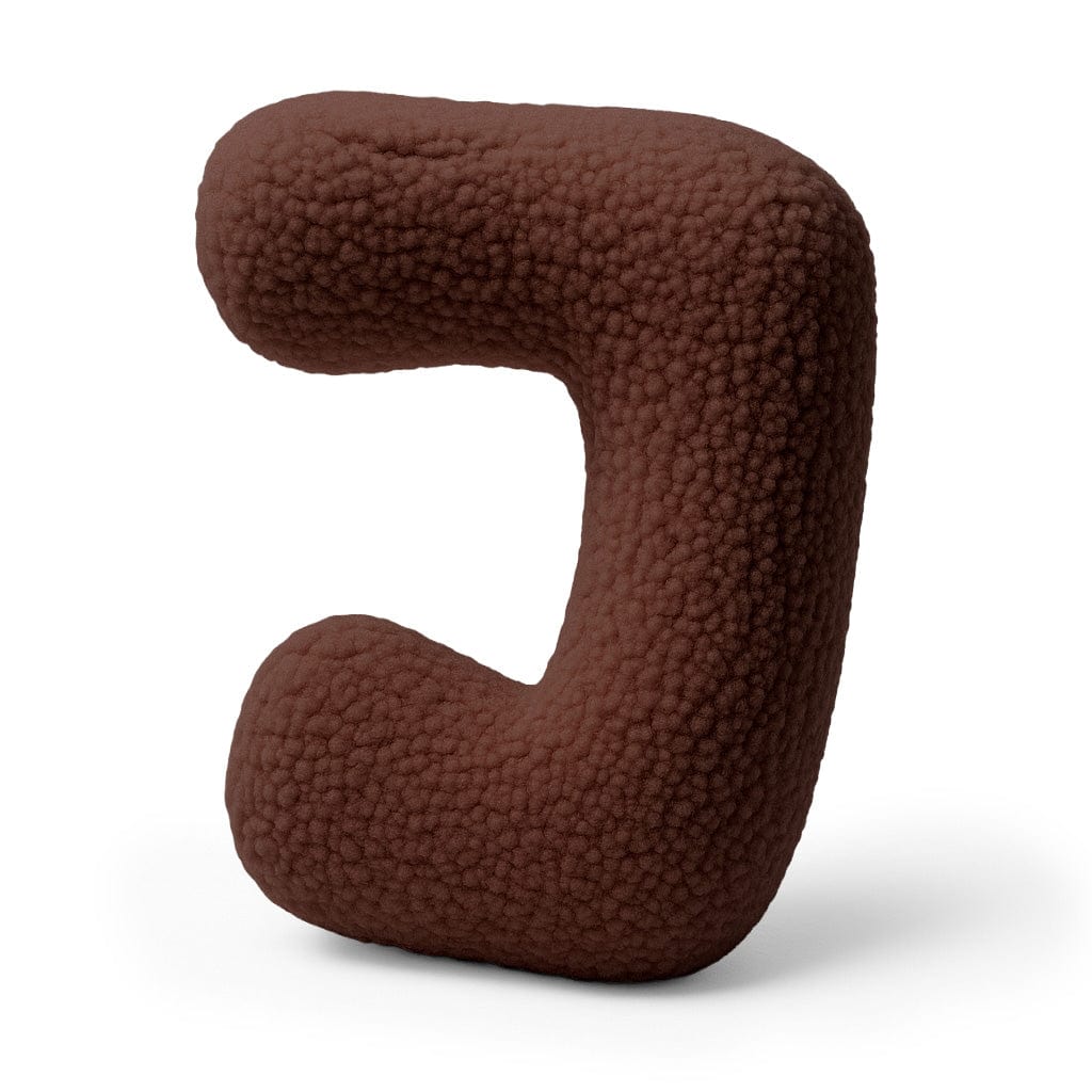 Alphabet Letter Pillow – Dark Brown | Bearly