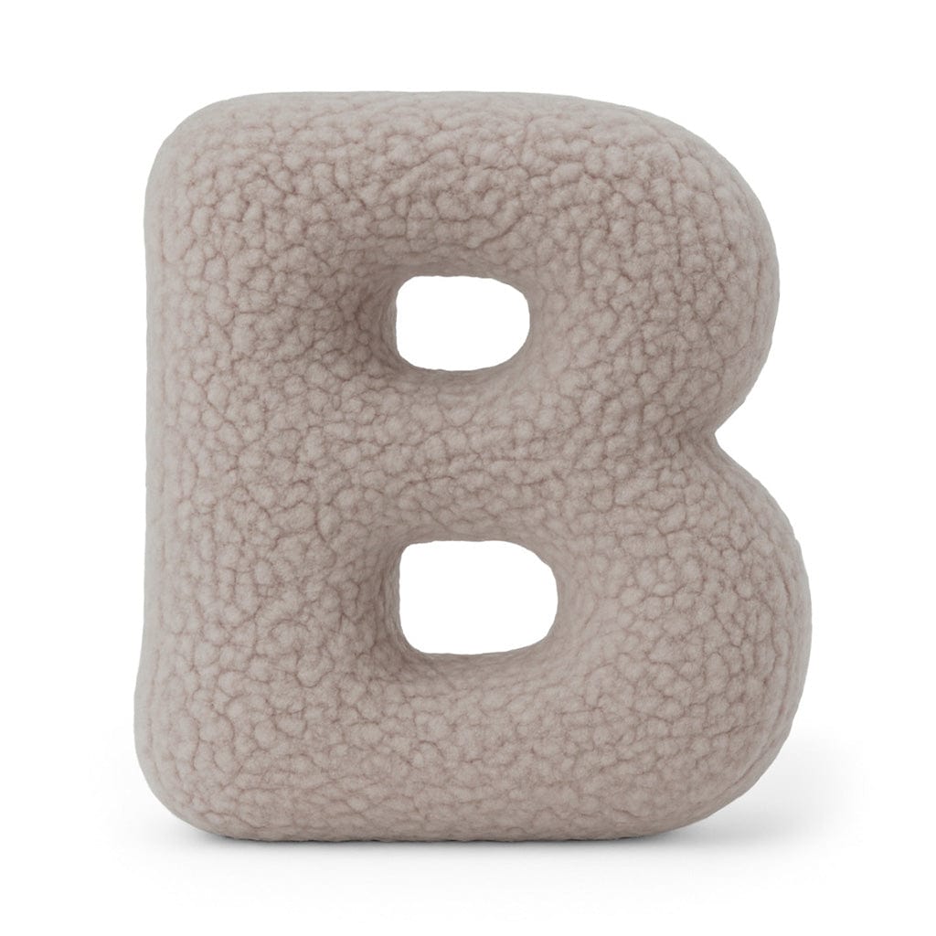 Alphabet Letter Pillow – Light Grey | Bearly