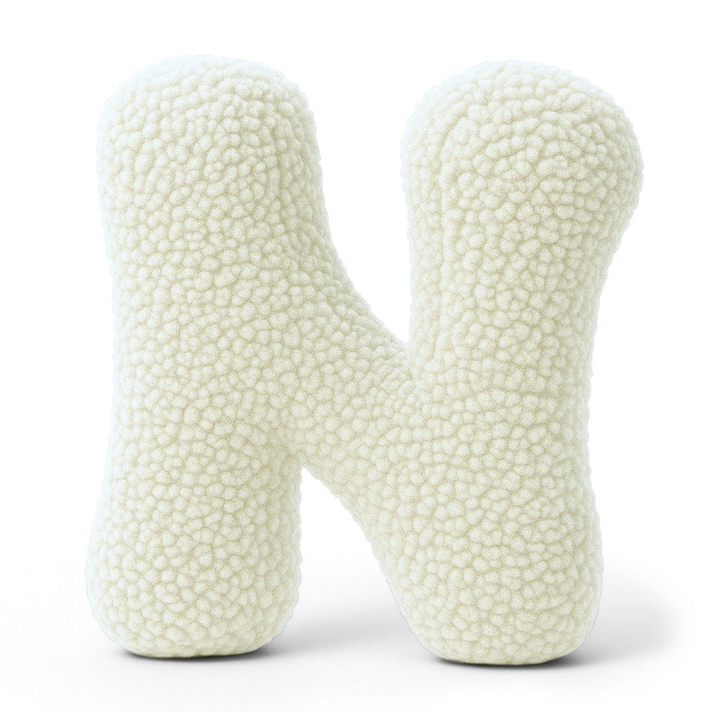 Alphabet Letter Pillow – Cream | Bearly