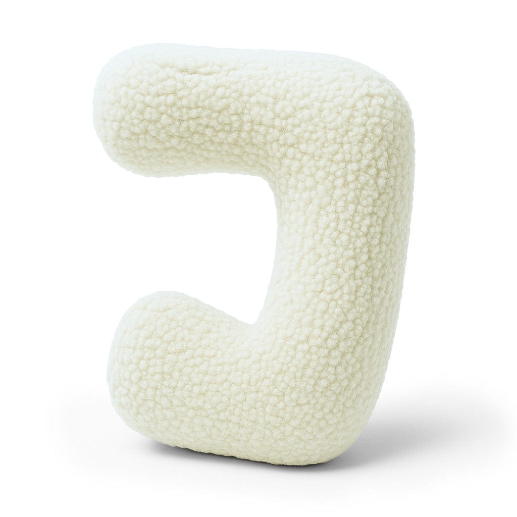 Alphabet Letter Pillow – Cream | Bearly