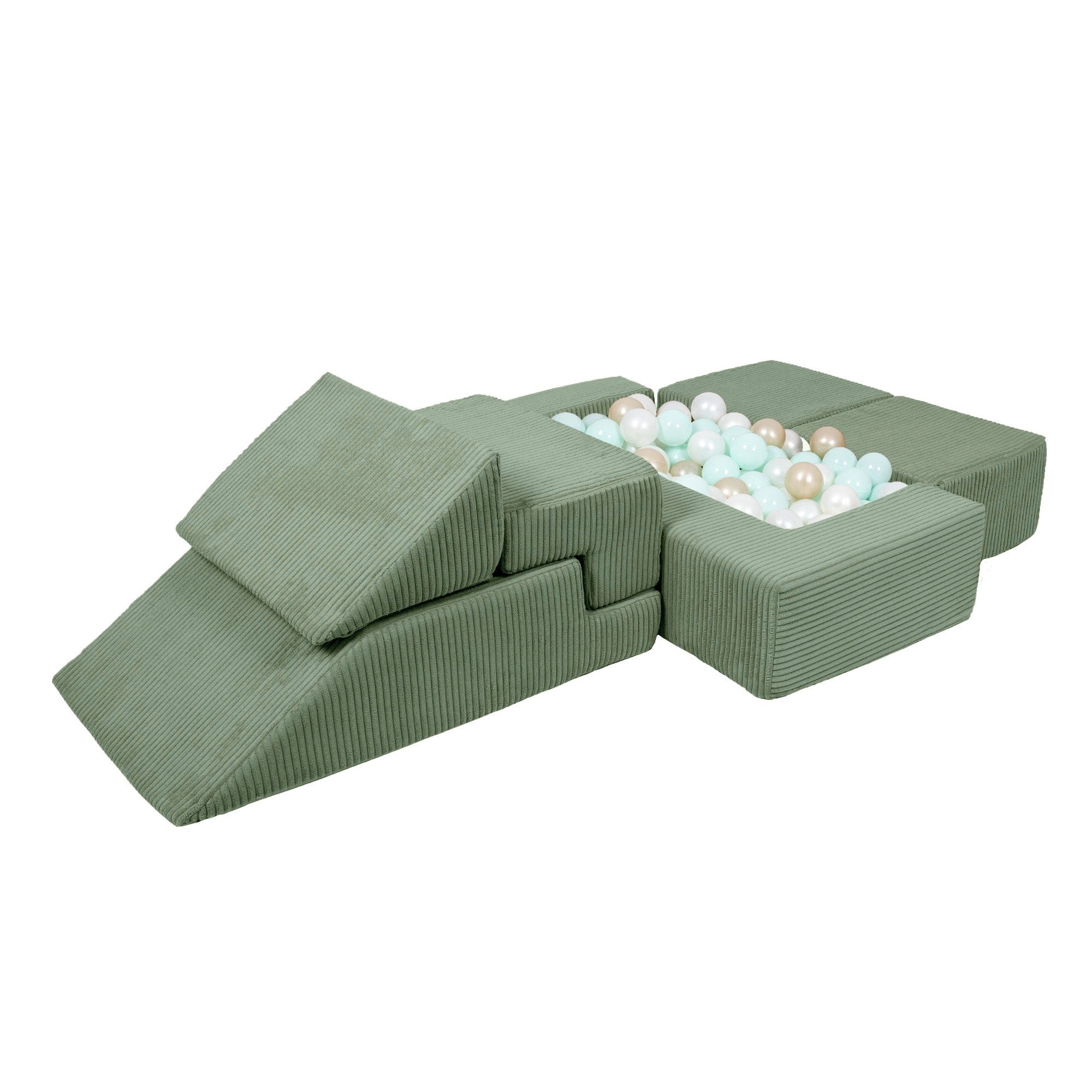 MeowBaby Aesthetic Kids Play Sofa Bricks - Modular Play Couch | 6 Pieces