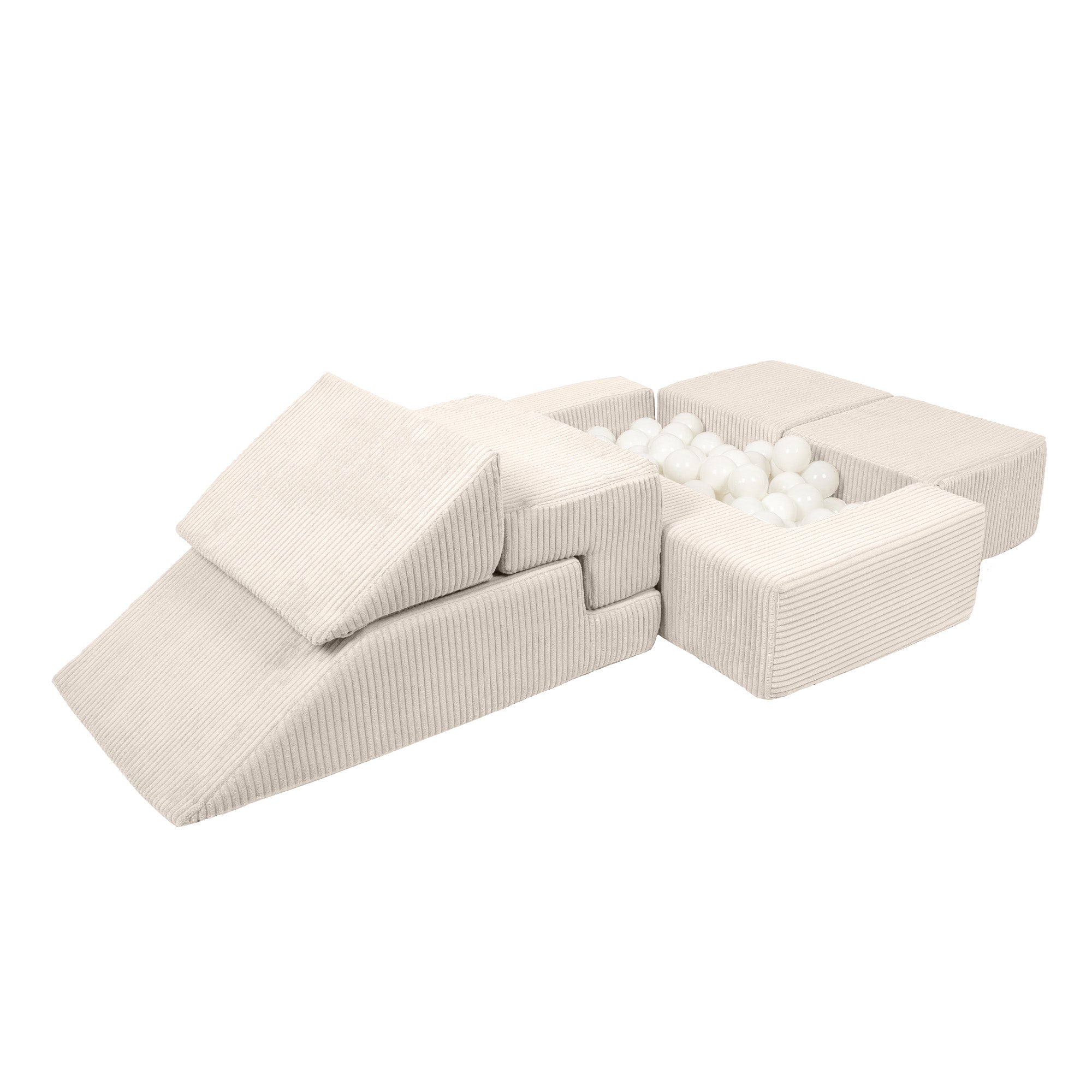 MeowBaby Aesthetic Kids Play Sofa Bricks - Modular Play Couch | 6 Pieces