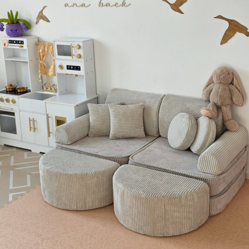 MeowBaby Aesthetic Kids Play Sofa Max – Modular Play Couch | 14 Pieces