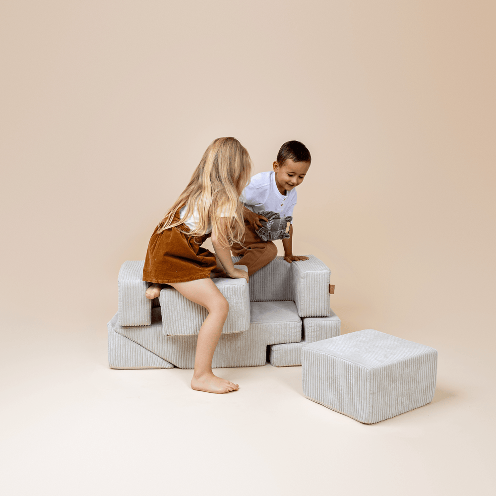 MeowBaby Aesthetic Kids Play Sofa Bricks - Modular Play Couch | 6 Pieces