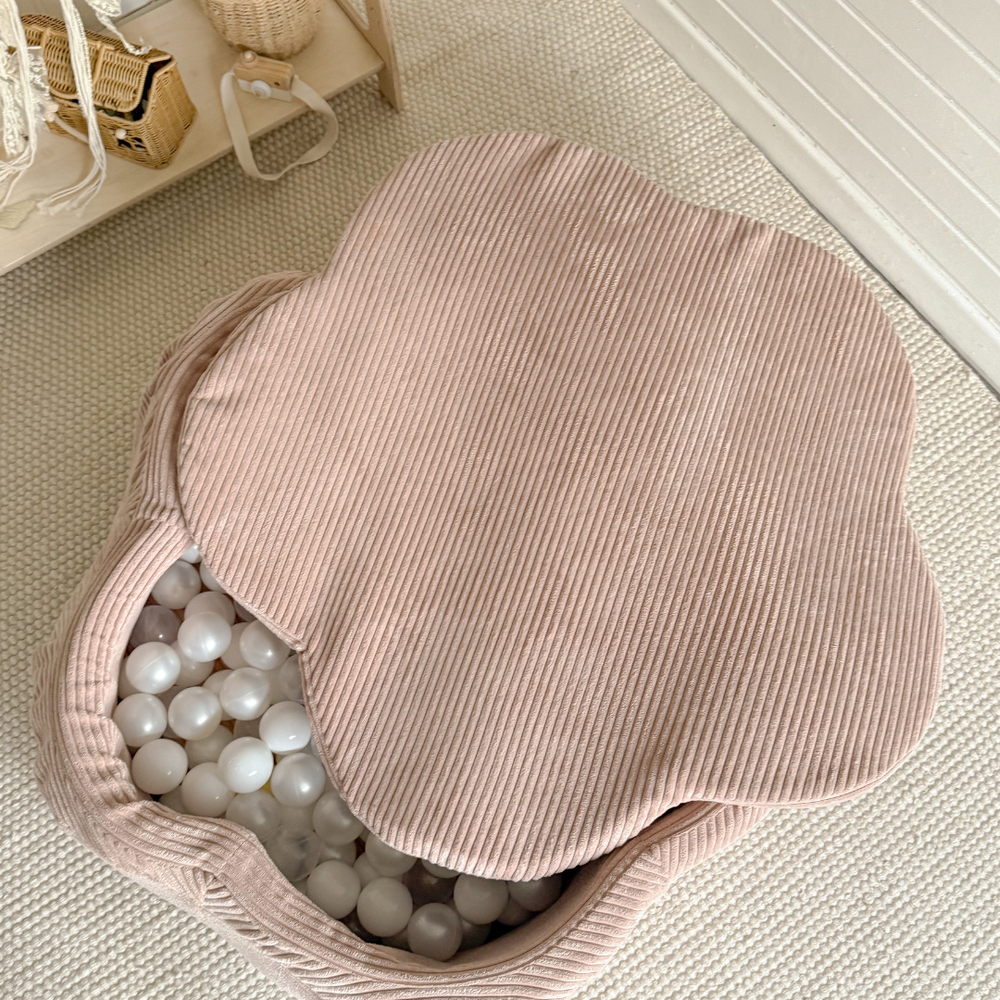 MeowBaby Ball Pit for Children - Aesthetic Pink Flower Ball Pit | Balls to Choose