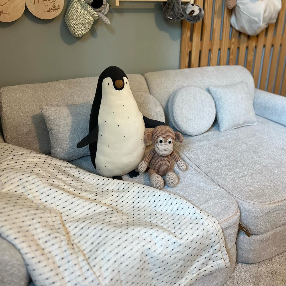 MeowBaby Boucle Kids Play Sofa - Modular Play Couch | 12 Pieces