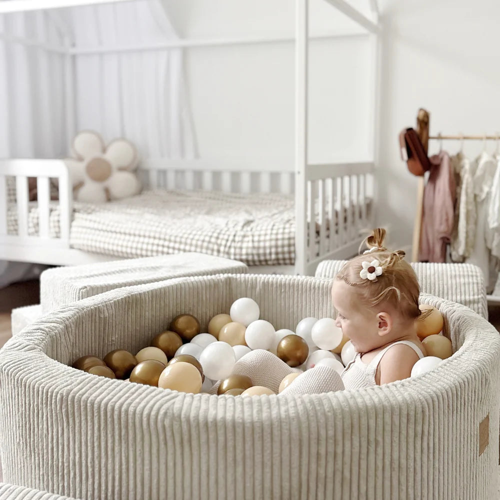 MeowBaby Aesthetic Corduroy Foam Baby Ball Pit | Ball Pit Toddler