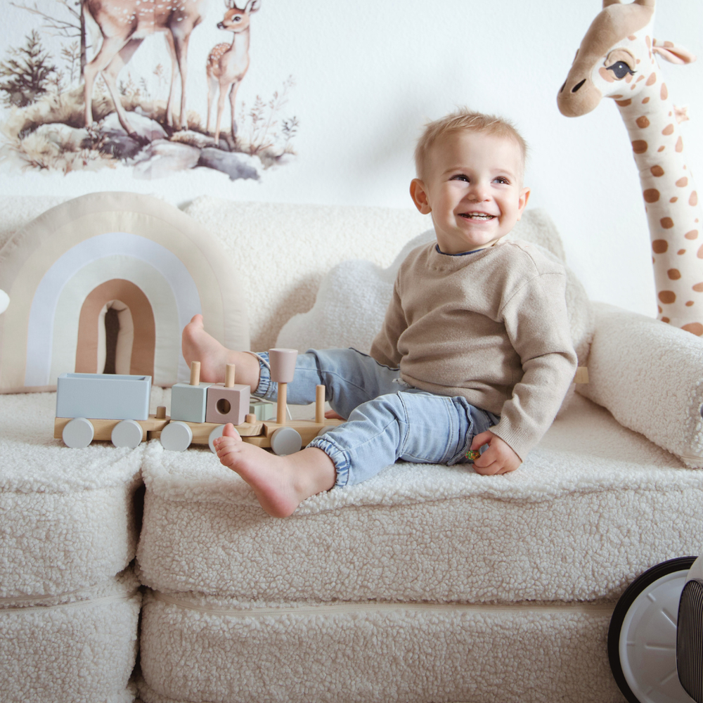 MeowBaby Bearly Kids Play Sofa - Modular Play Couch | 10 Pieces