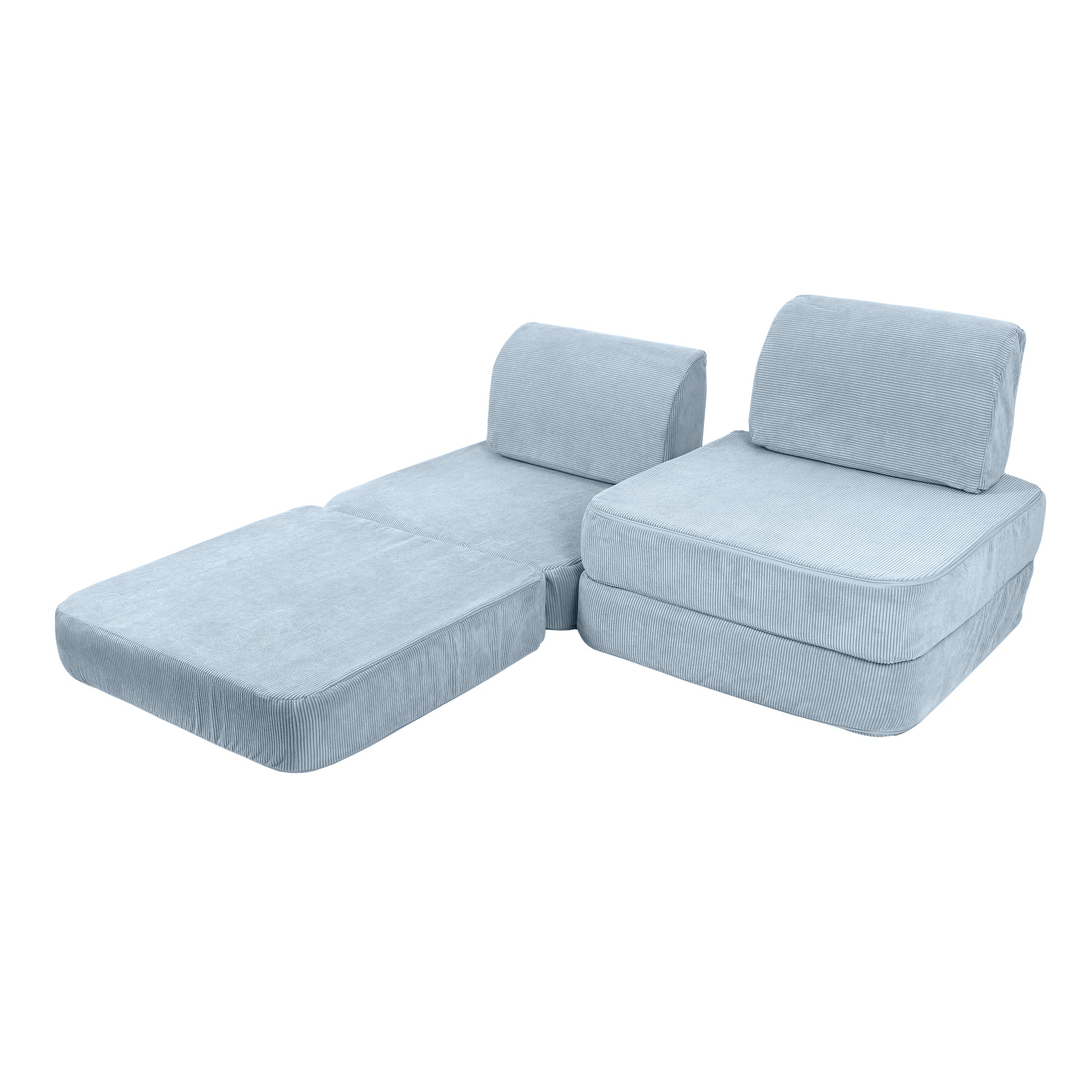 Slimcord Sofa Basic – Modular Kids Play Sofa Bed | 4 Pieces