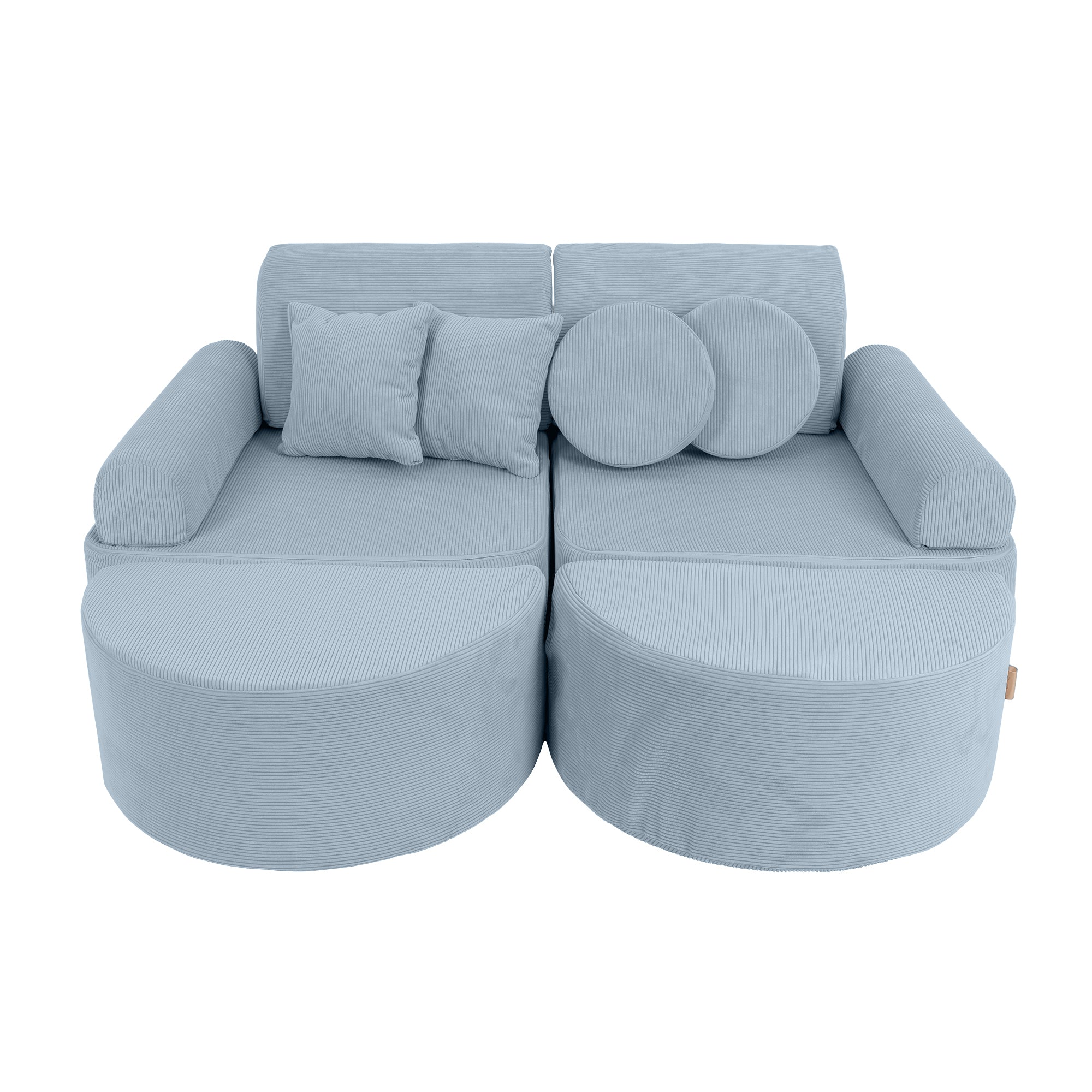 MeowBaby Slimcord Kids Play Sofa | Modular Play Sofa Bed | turquoise play sofa for kids | play couch |