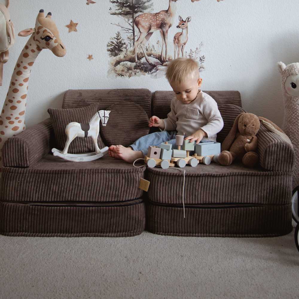 MeowBaby Kids Play Sofa Plus | Modular Kids Play Couch | 12 Pieces