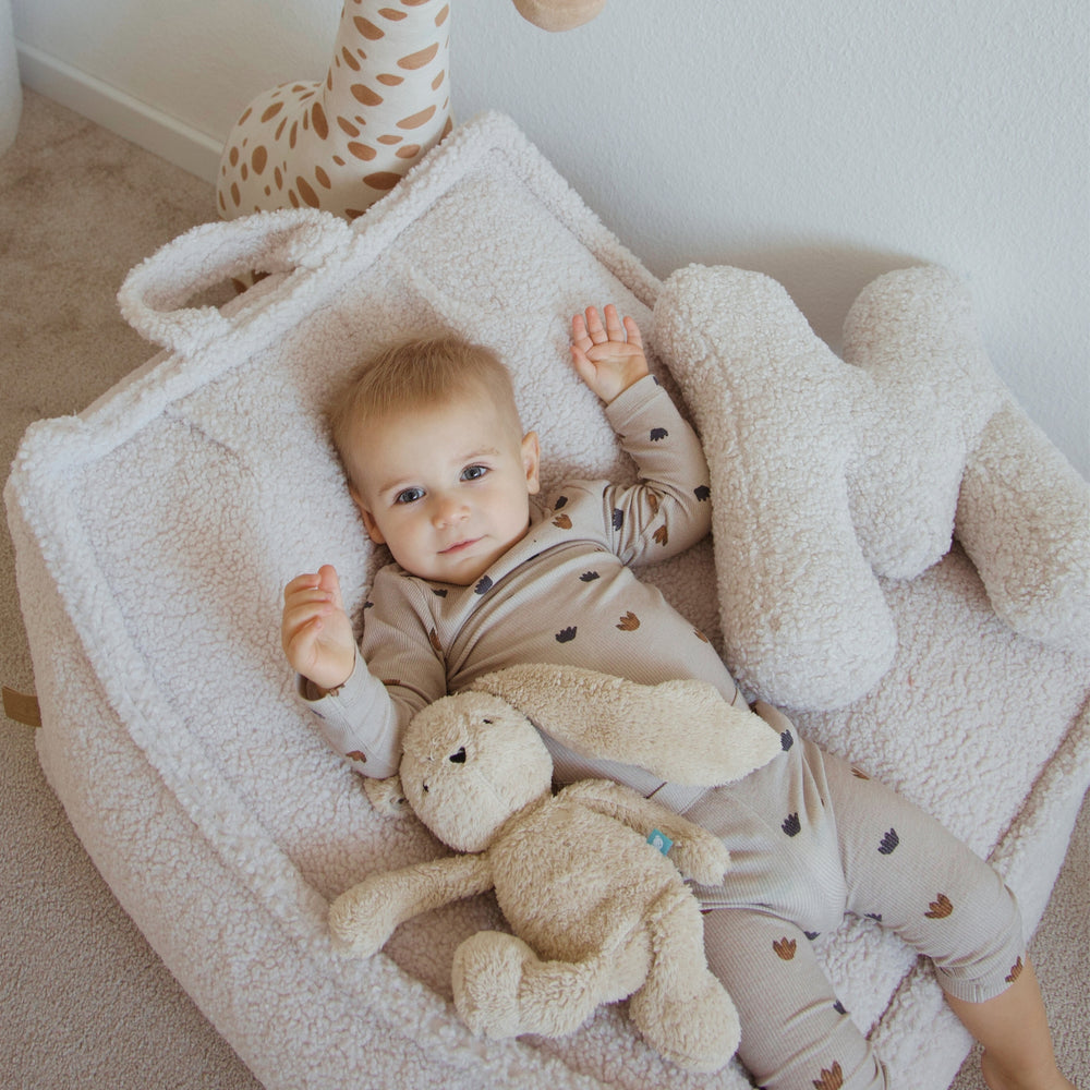 MeowBaby Bearly Bean Bag for Kids | kids pouffe teddy | pouf for kids | kids bean bag |