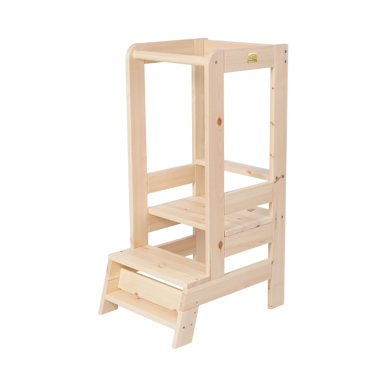 Wooden Learning Tower Nursery Step Stool for Kids | 3 Adjustable Height