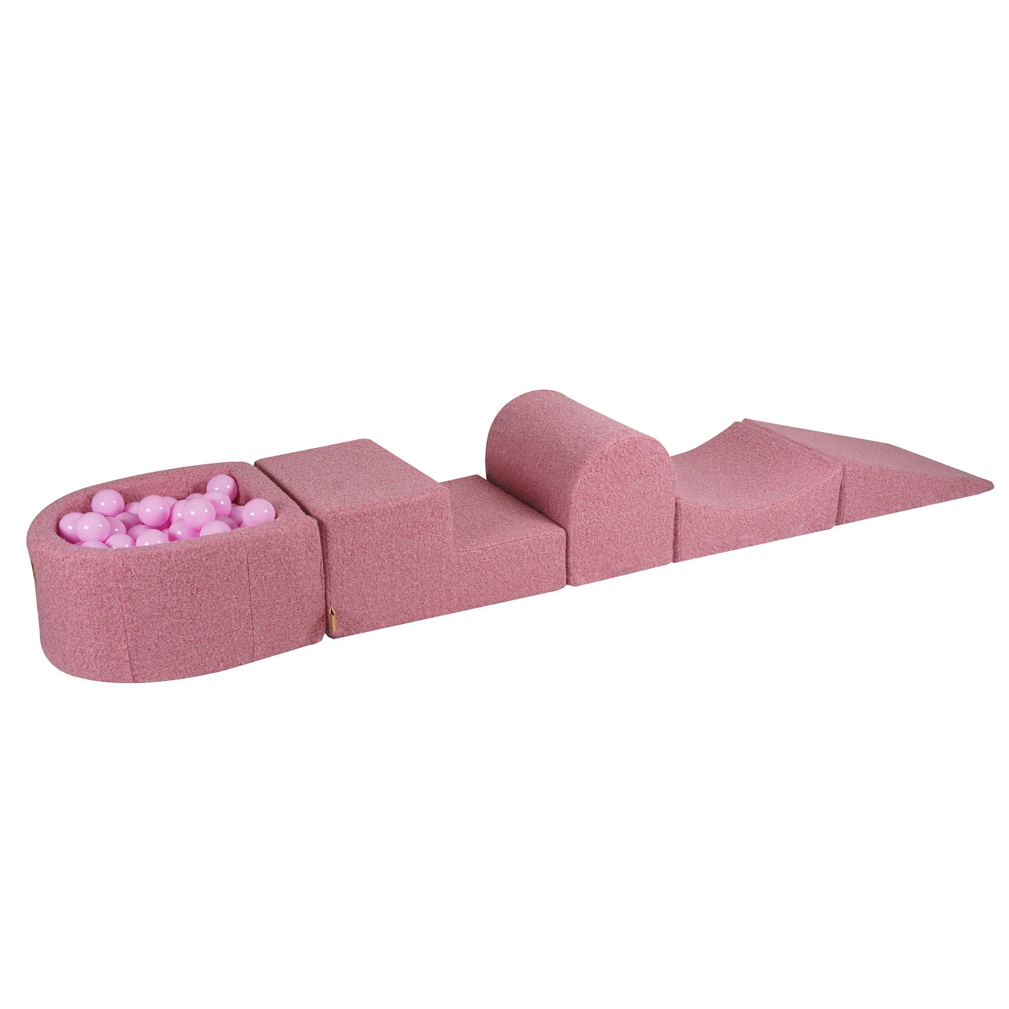 Boucle Kids Foam Climbing Blocks Pink - Baby Soft Play Set | Balls to Choose