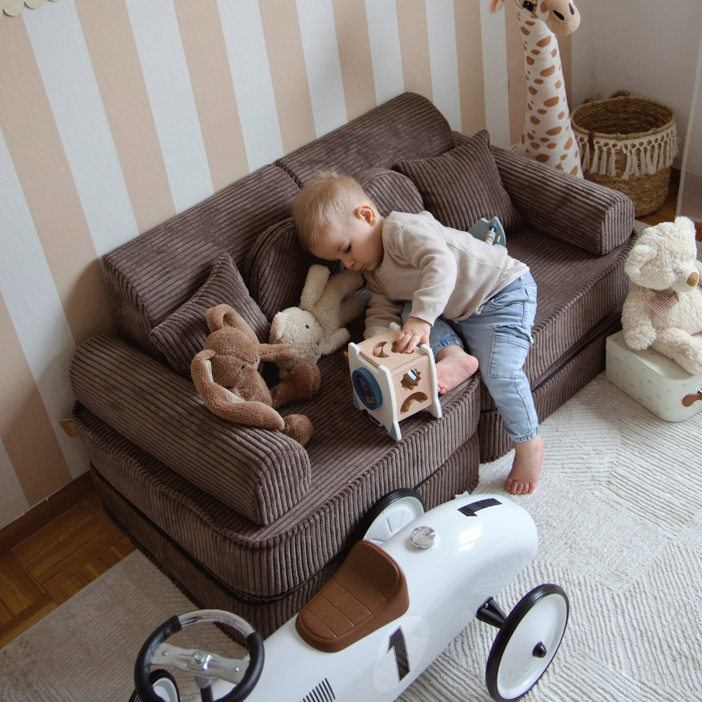 MeowBaby Kids Play Sofa Plus | Modular Kids Play Couch | 12 Pieces