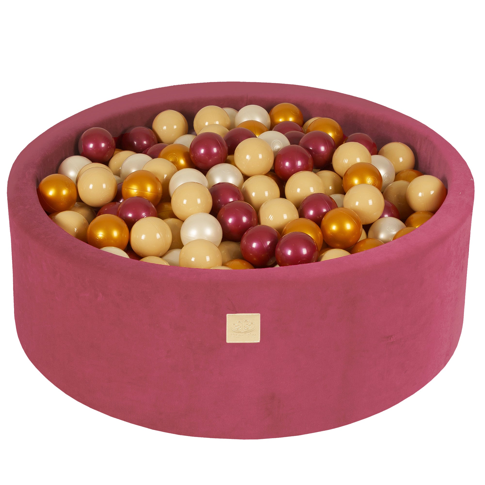 Velvet Foam Baby Ball Pit Raspberry Red