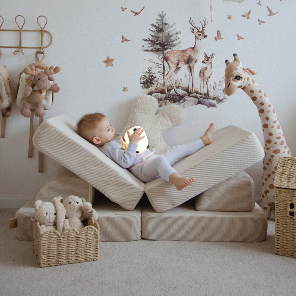 MeowBaby Slimcord Kids Play Sofa Max | Modular Play Sofa for Children | 14 Pieces