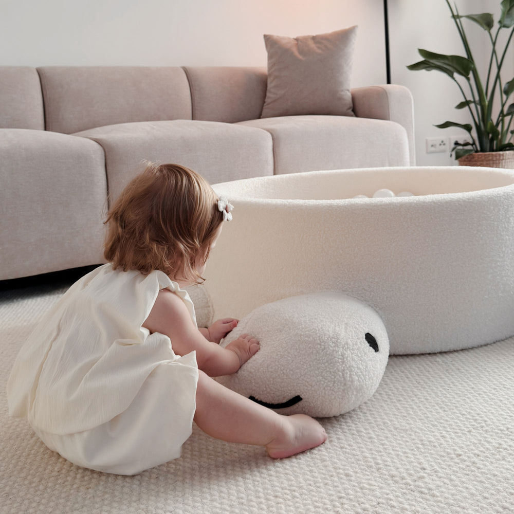 Ball Pit for Children – Turtle | Balls to Choose | Raspberry Glaze Pink | Boucle