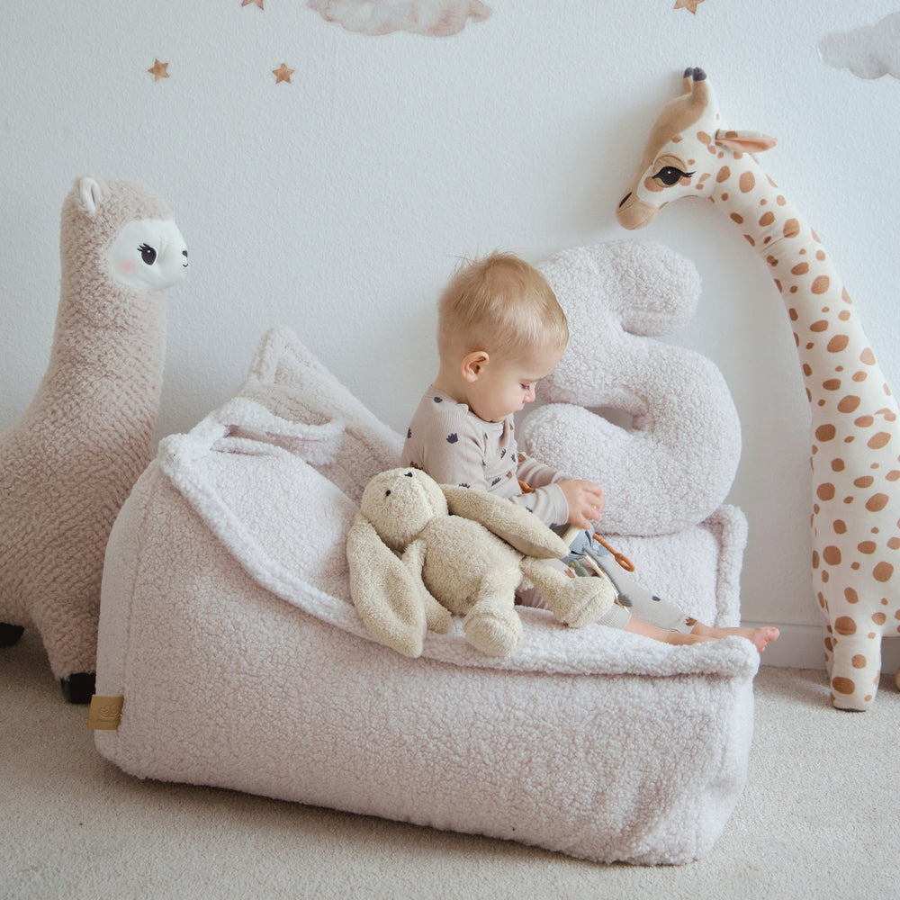 MeowBaby Bearly Bean Bag for Kids | kids pouffe teddy | pouf for kids | kids bean bag |