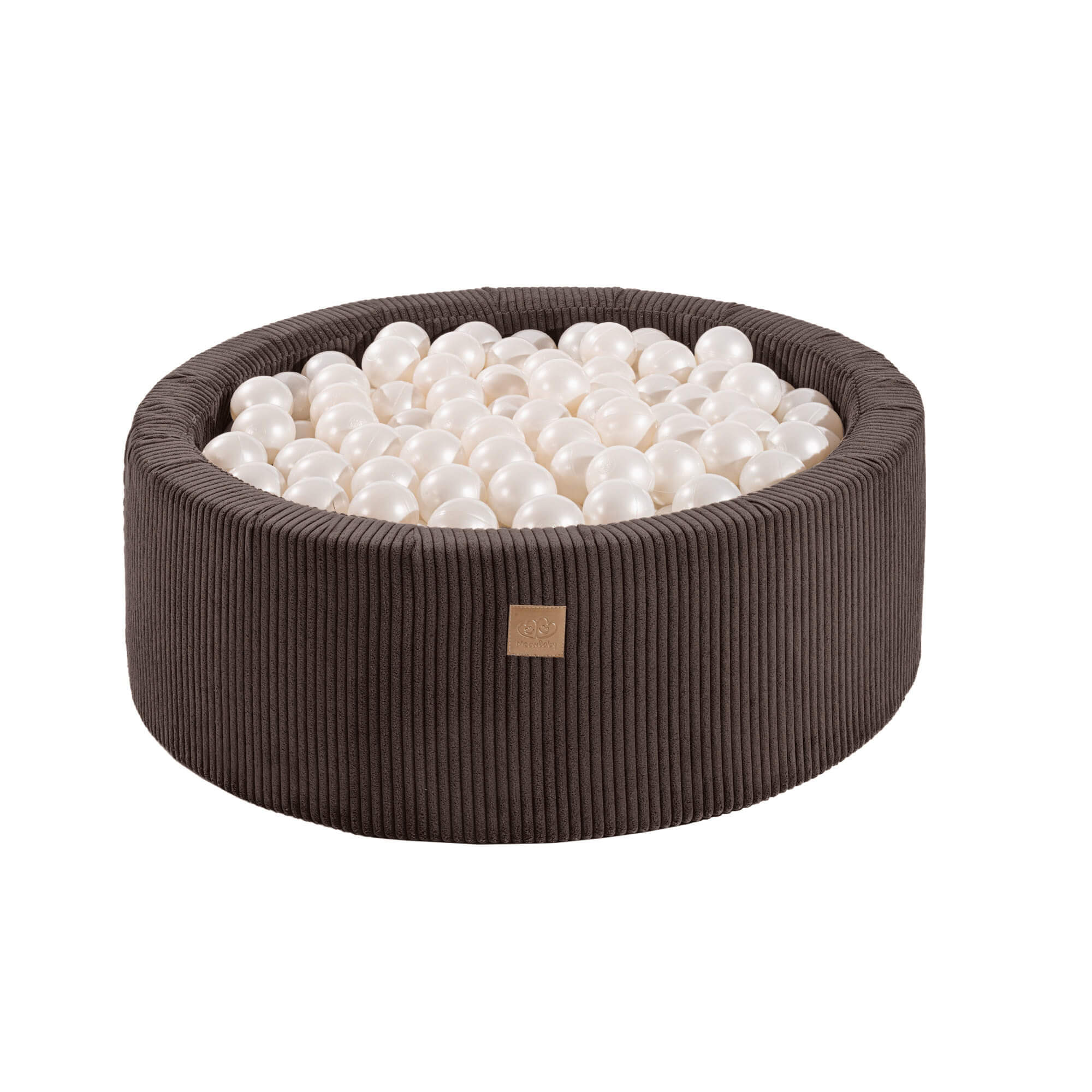 MeowBaby Aesthetic Corduroy Foam Baby Ball Pit Brown