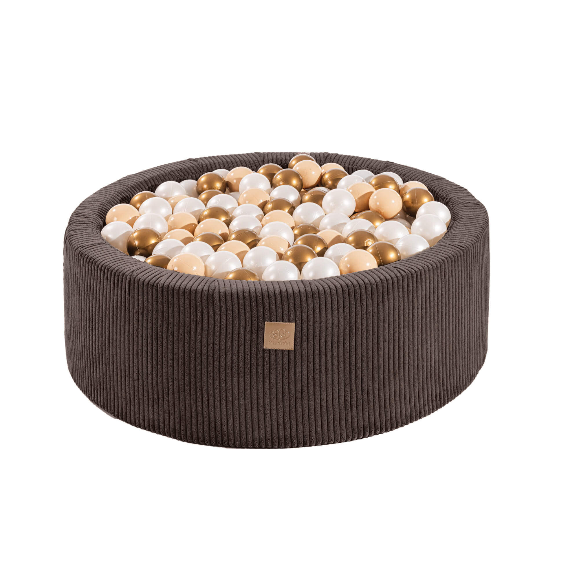 MeowBaby Aesthetic Corduroy Foam Baby Ball Pit Brown