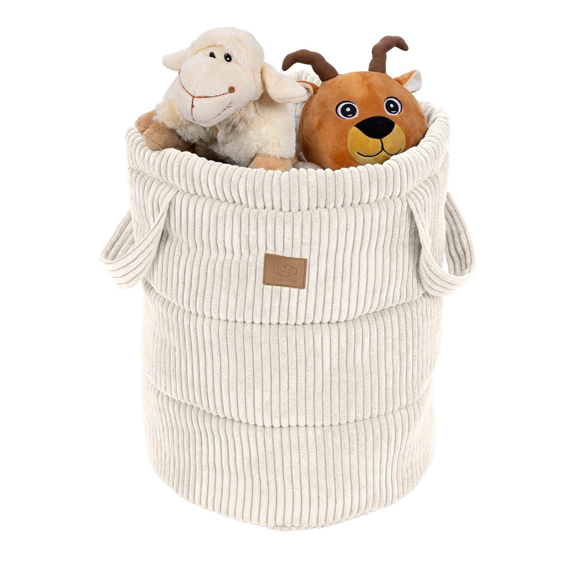 MeowBaby Toy Storage Basket for Kids – Corduroy Organizer | Aesthetic