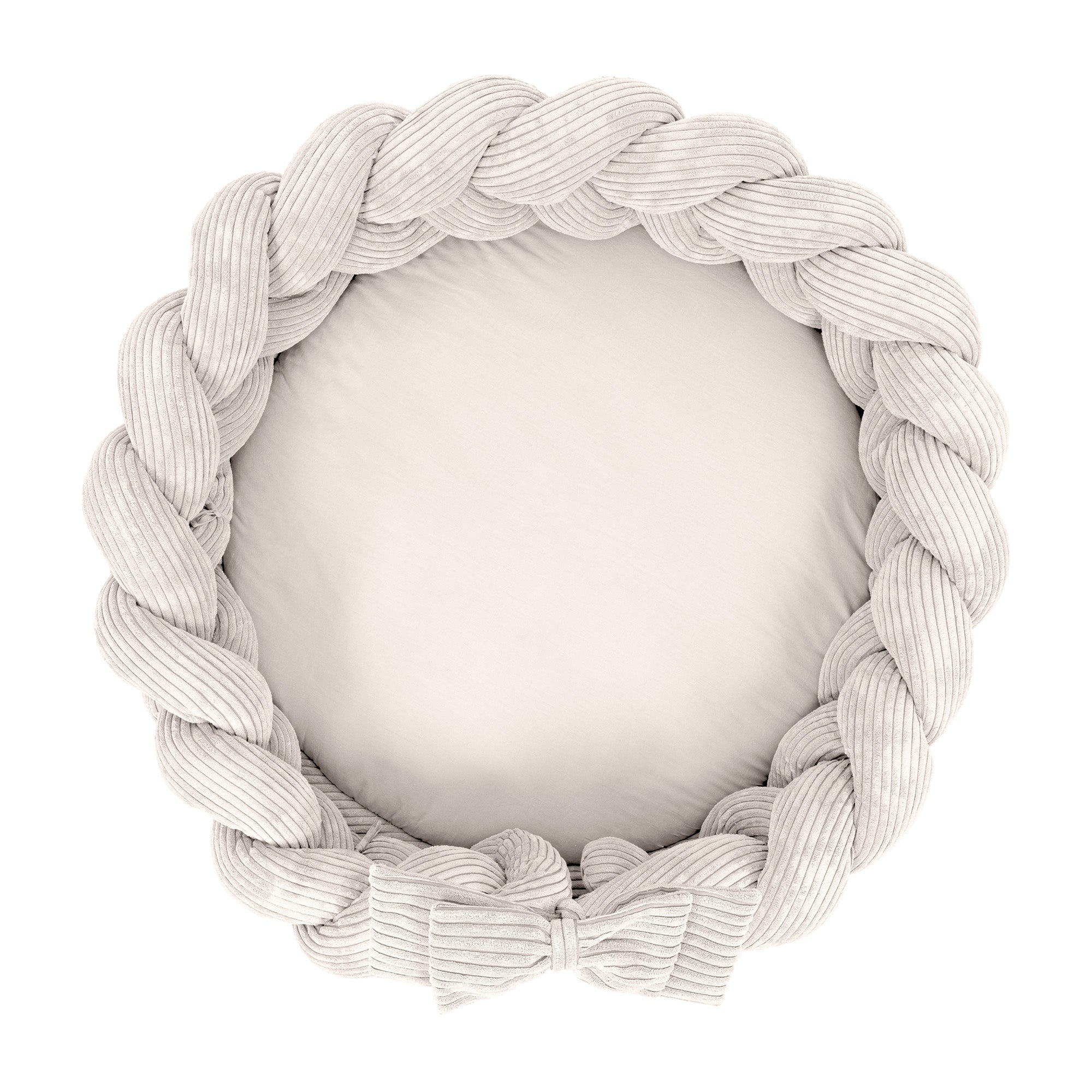 MeowBaby Baby Nest with Play Mat & Crib Bumper Braid - Aesthetic